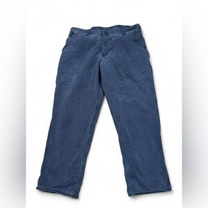 Carhartt Men’s Blue Flame Resistant FR Dungaree Relaxed Fit Pants Size 39.5x29.5